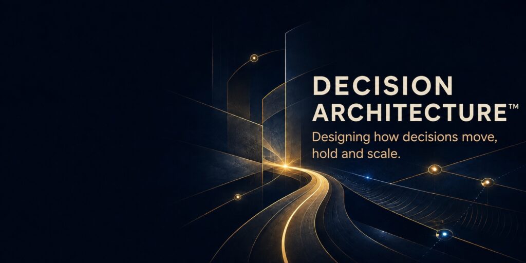 Decision Architecture diagnostic framework showing how decisions move, hold and scale